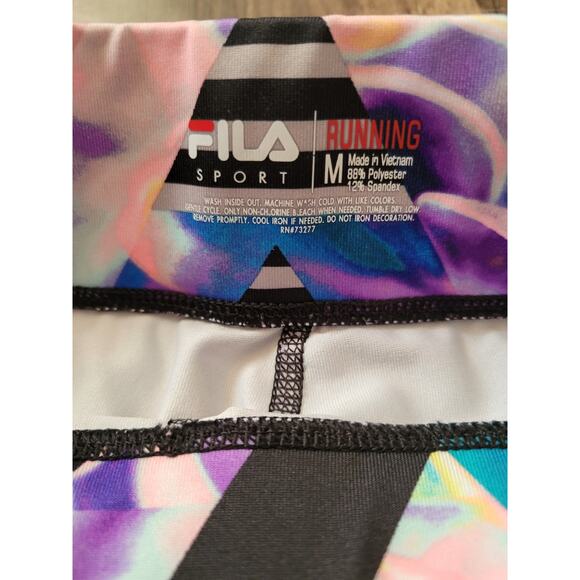 FILA Sport retro pattern running capris Size M - Picture 4 of 4